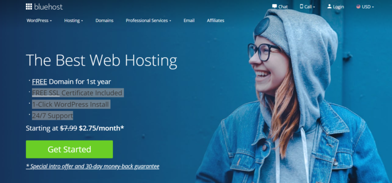 Bluehost- the best web hosting Platform
