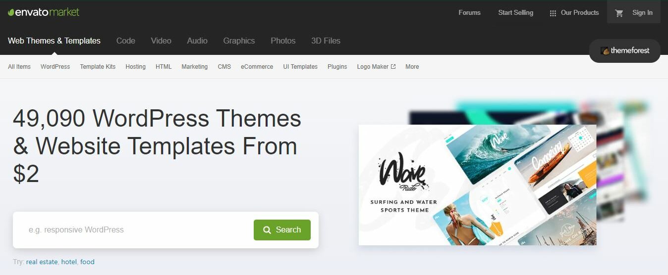 ThemeForest Black Friday Deal Homepage