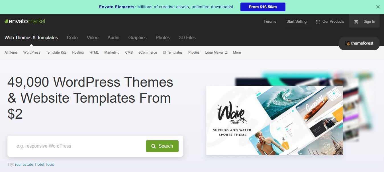 ThemeForest Black Friday Deal Homepage
