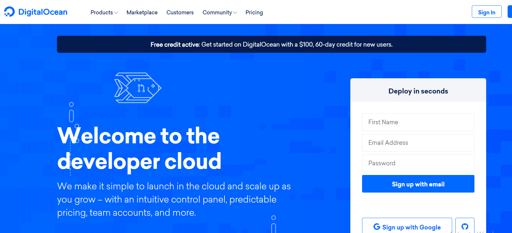 DigitalOcean Black Friday Deals- Developer cloud
