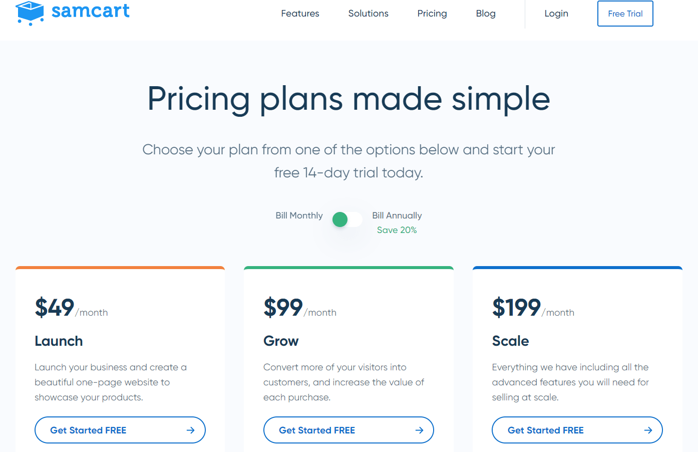 SamCart Pricing