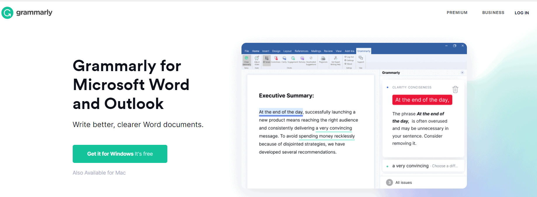 Grammarly for MS office