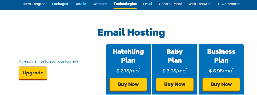 hostgator email hosting