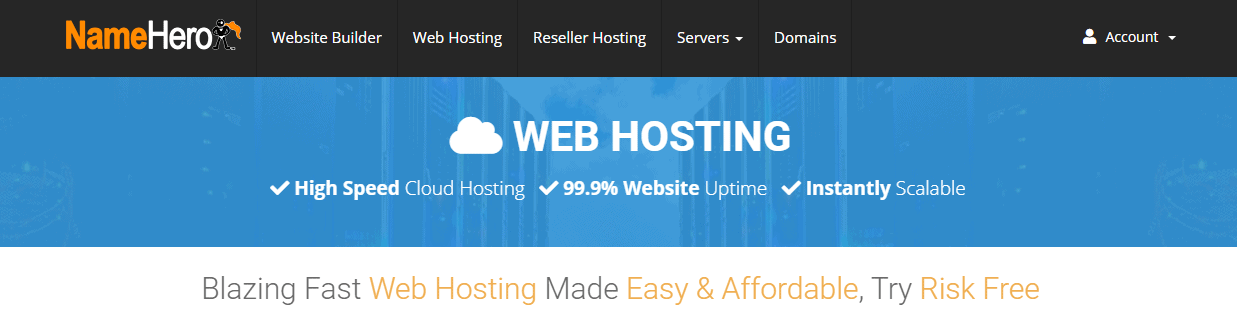 NameHero - web hosting