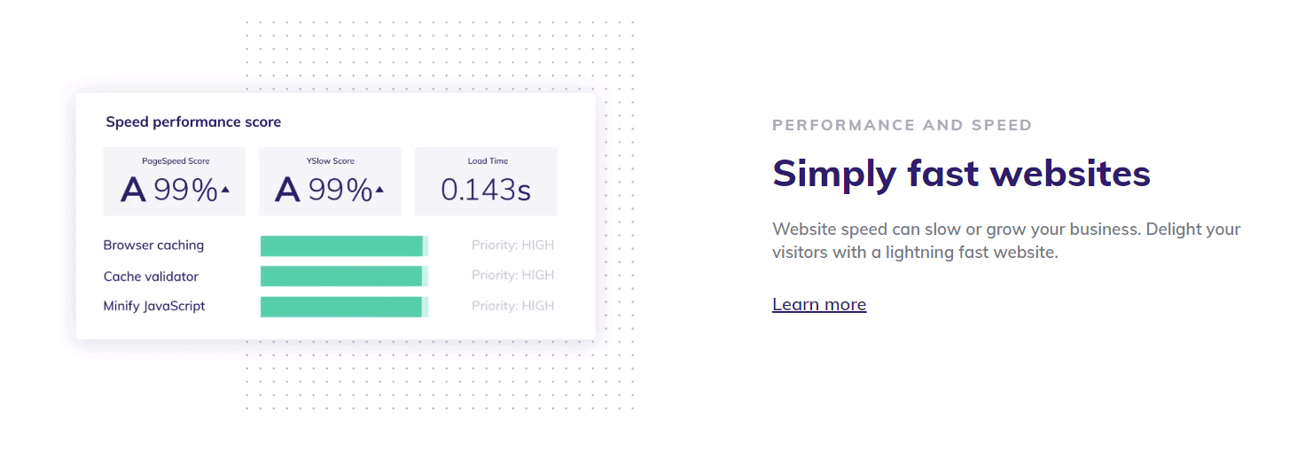 Simply fast websites