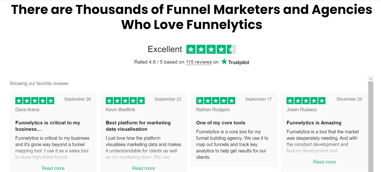 funnelytics customer reviews