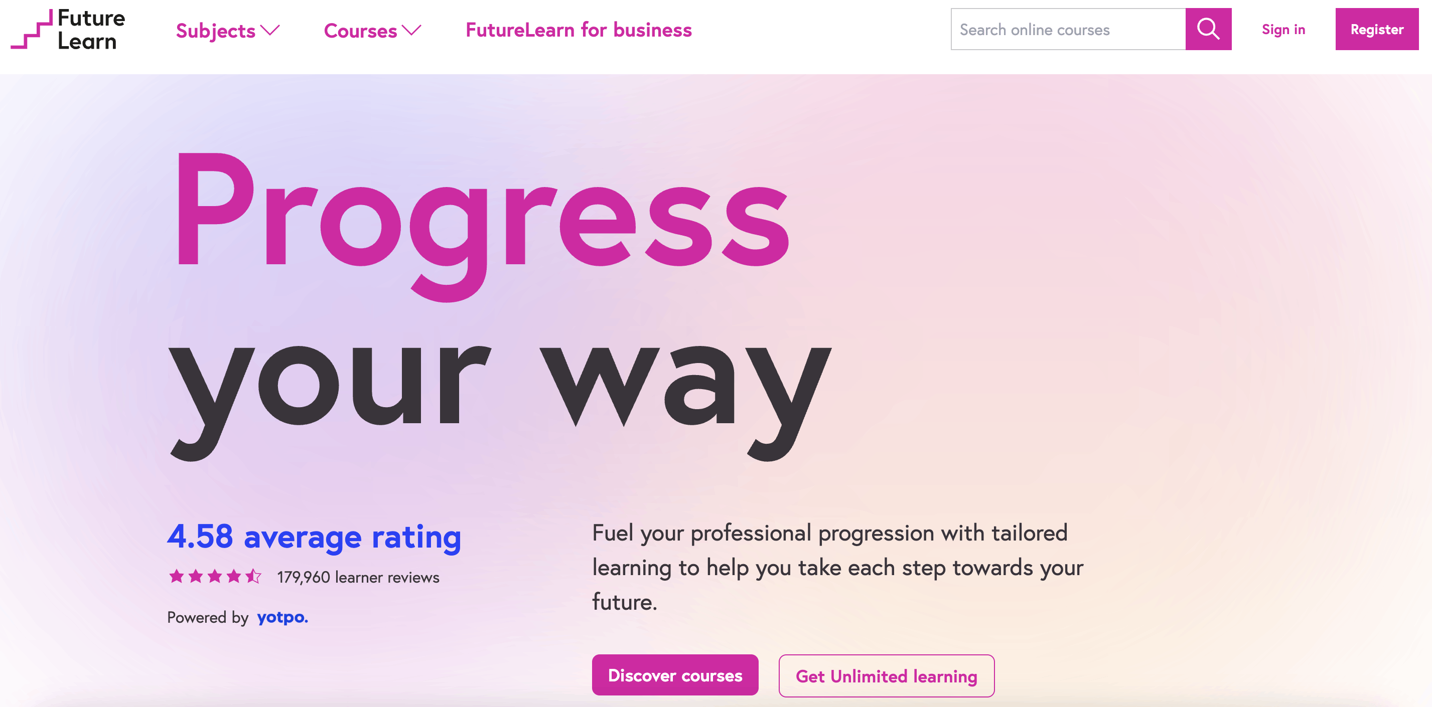 Go to the official website of FutureLearn