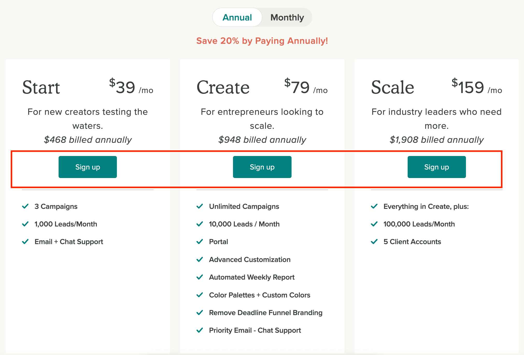 various pricing plans Of Deadline Funnel